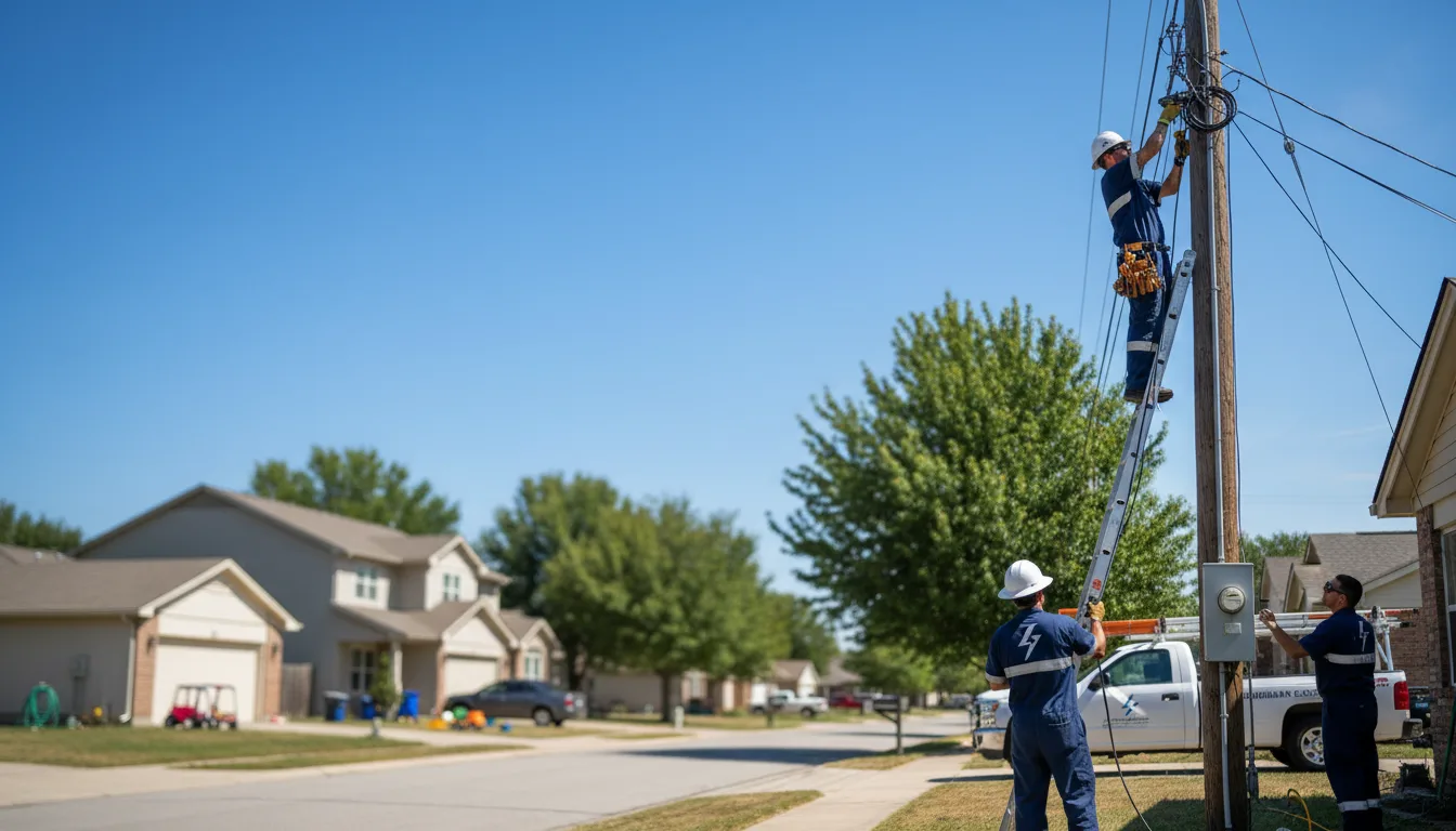 Residential electrician providing installation services in Lake City, MI